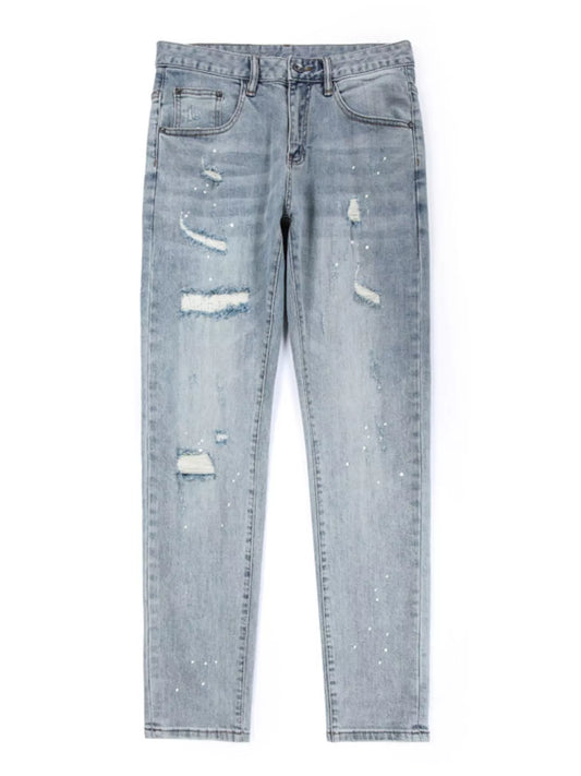 Men's Distressed Slim Fit Jeans