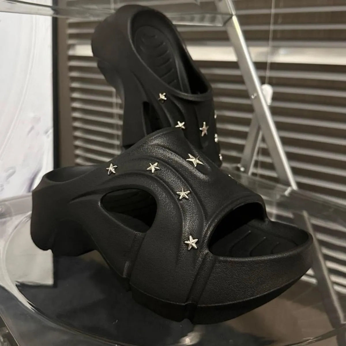 Star Studded Platform Comfort Sandals