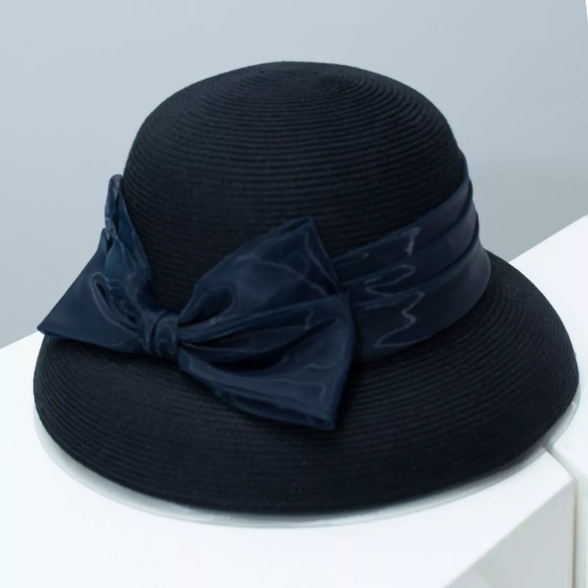 Ribbon Bow Straw Sun Hat
