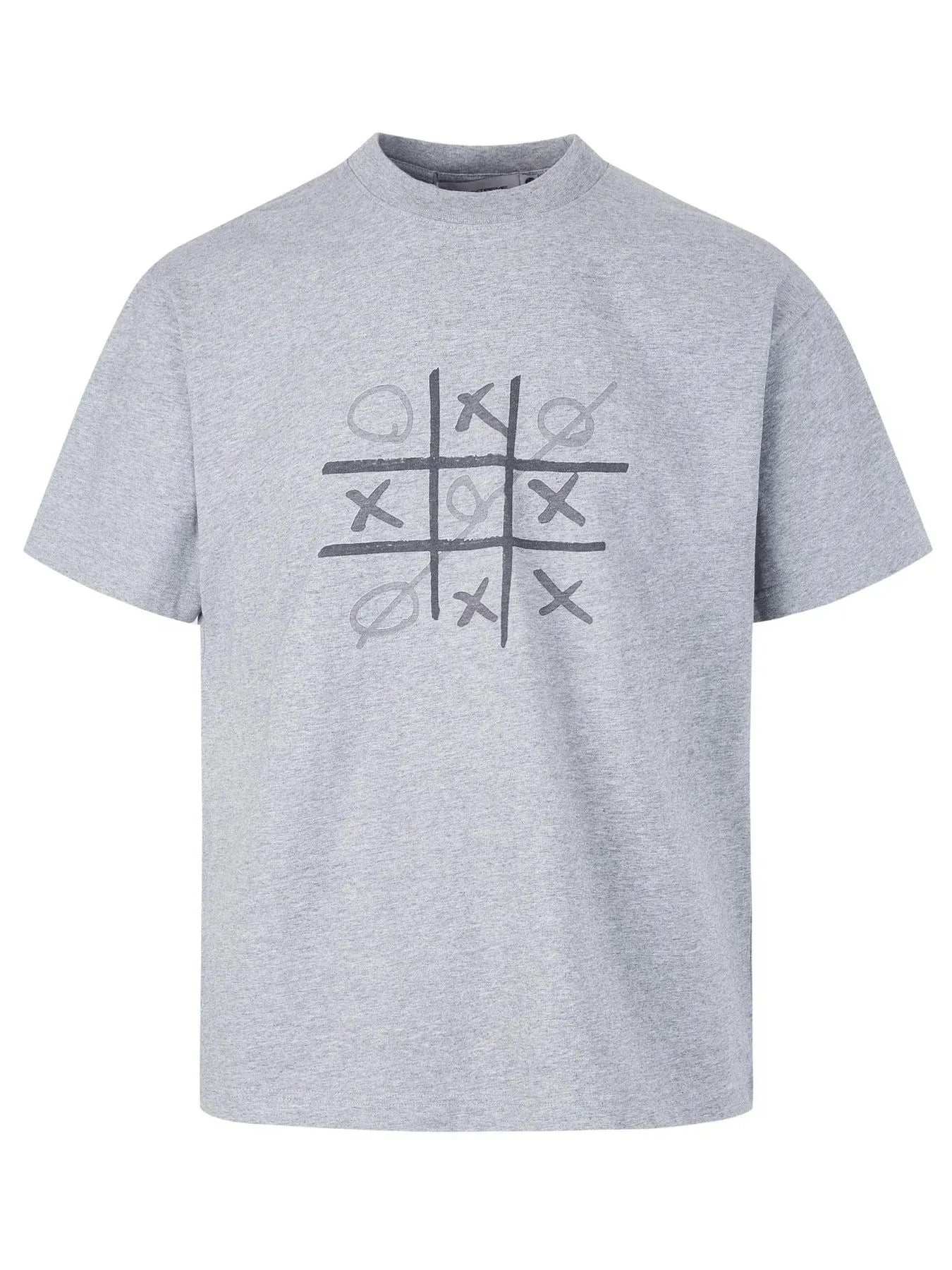 Men's Gaming Tic Tac Toe Graphic Round Neck T-Shirt