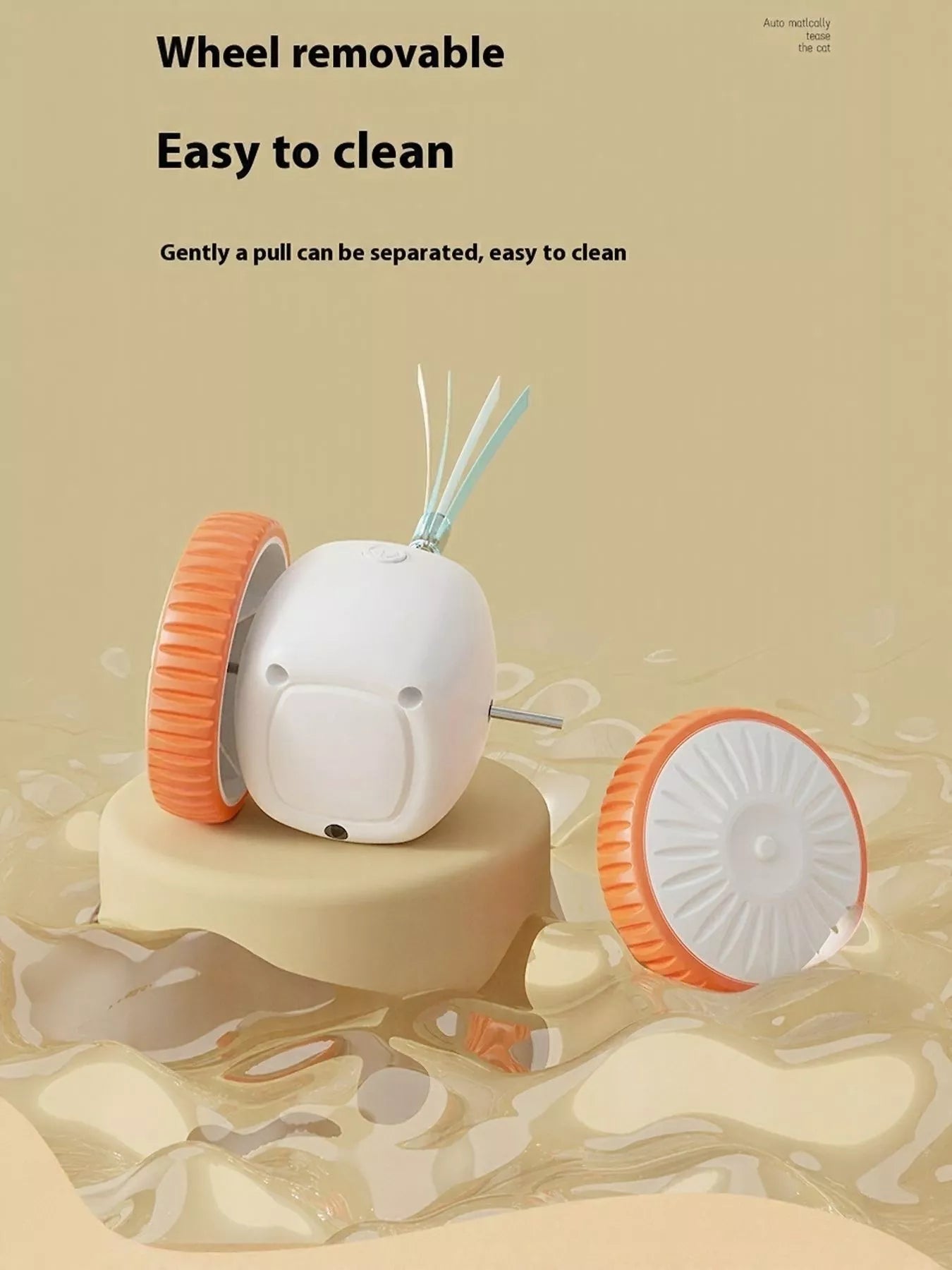 Interactive Self-Rotating Feather Pet Chase Toy