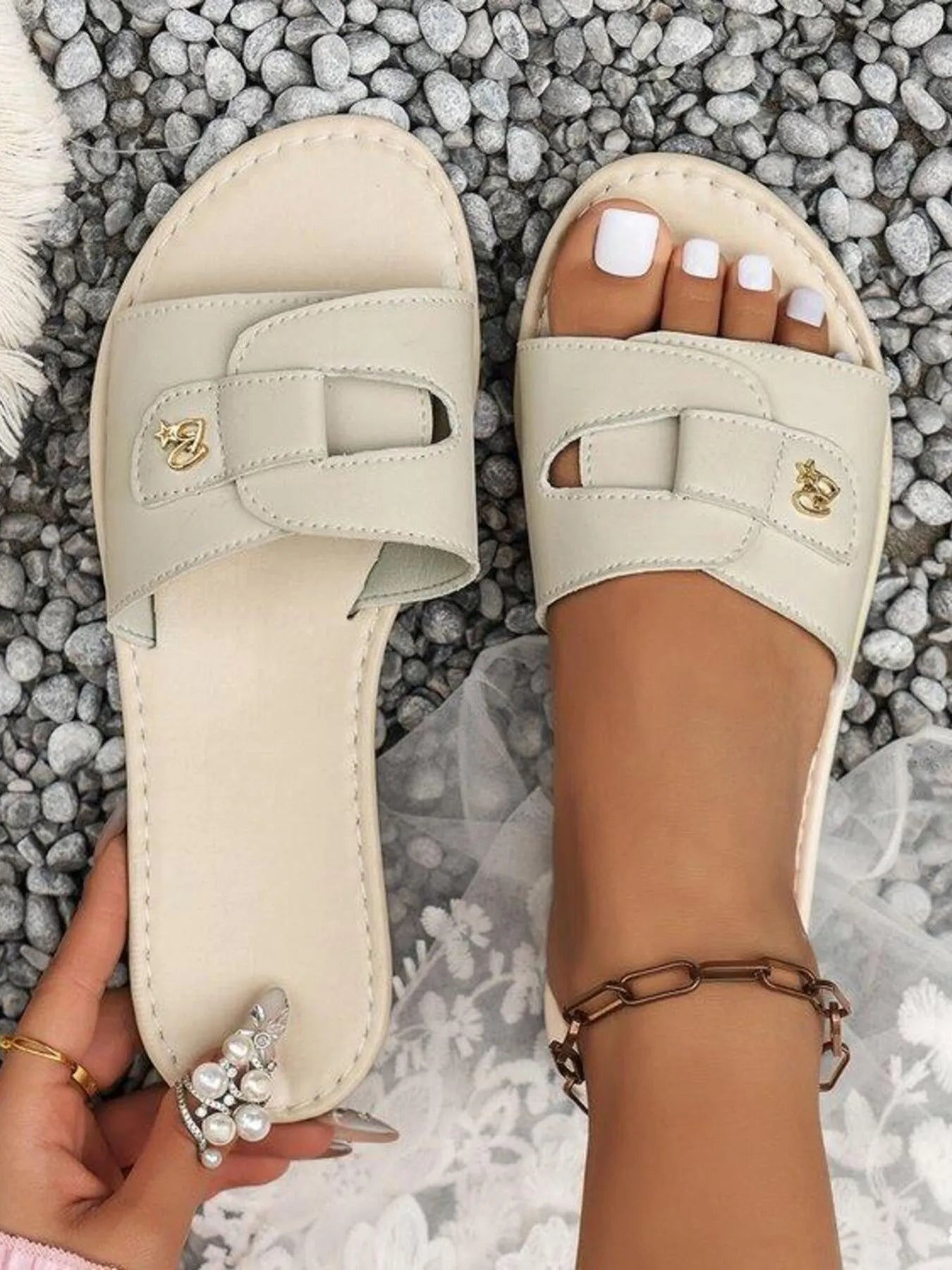 Open Toe Flats Sandals