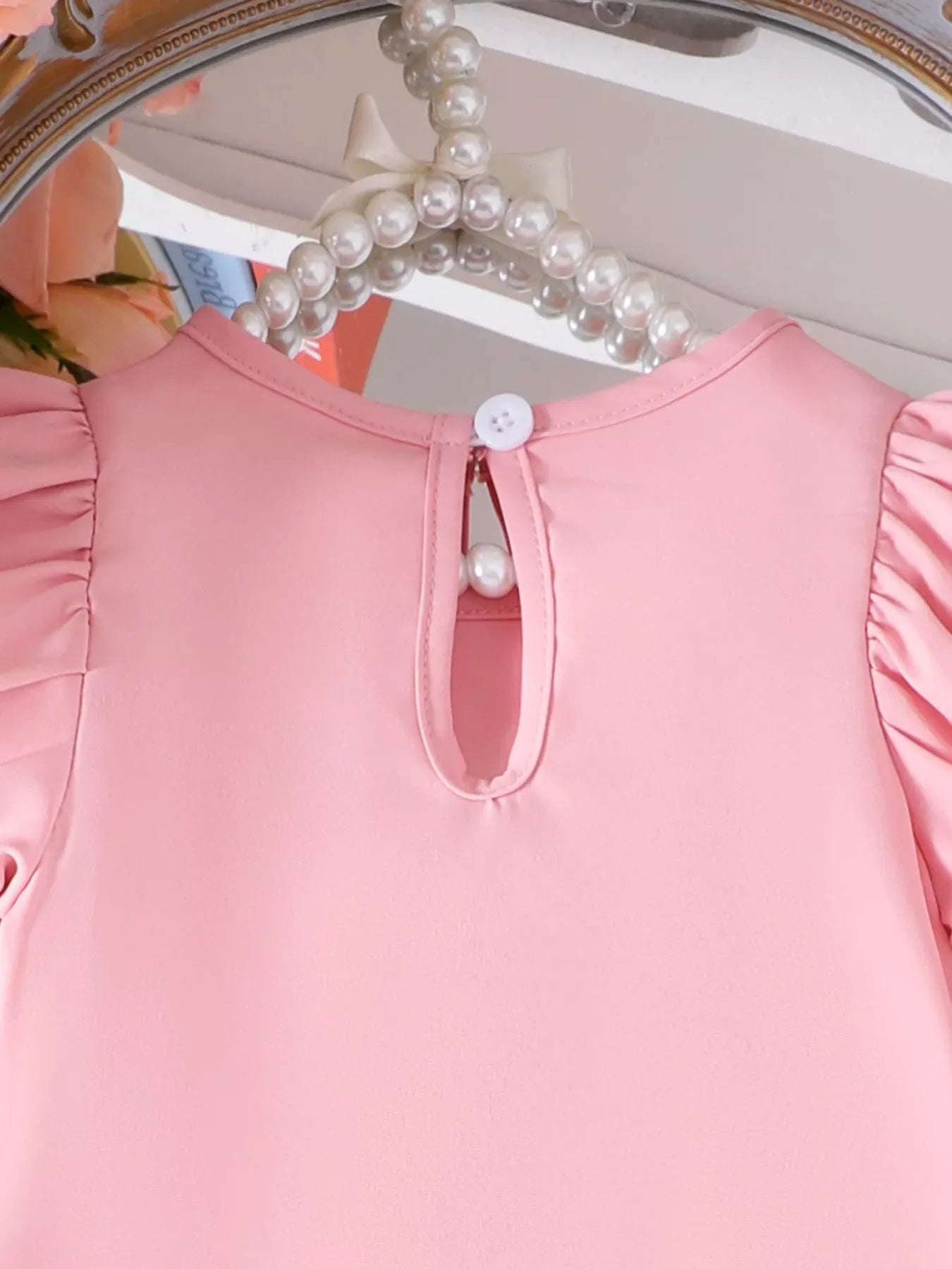 Children's Bow Puff Sleeve Dress