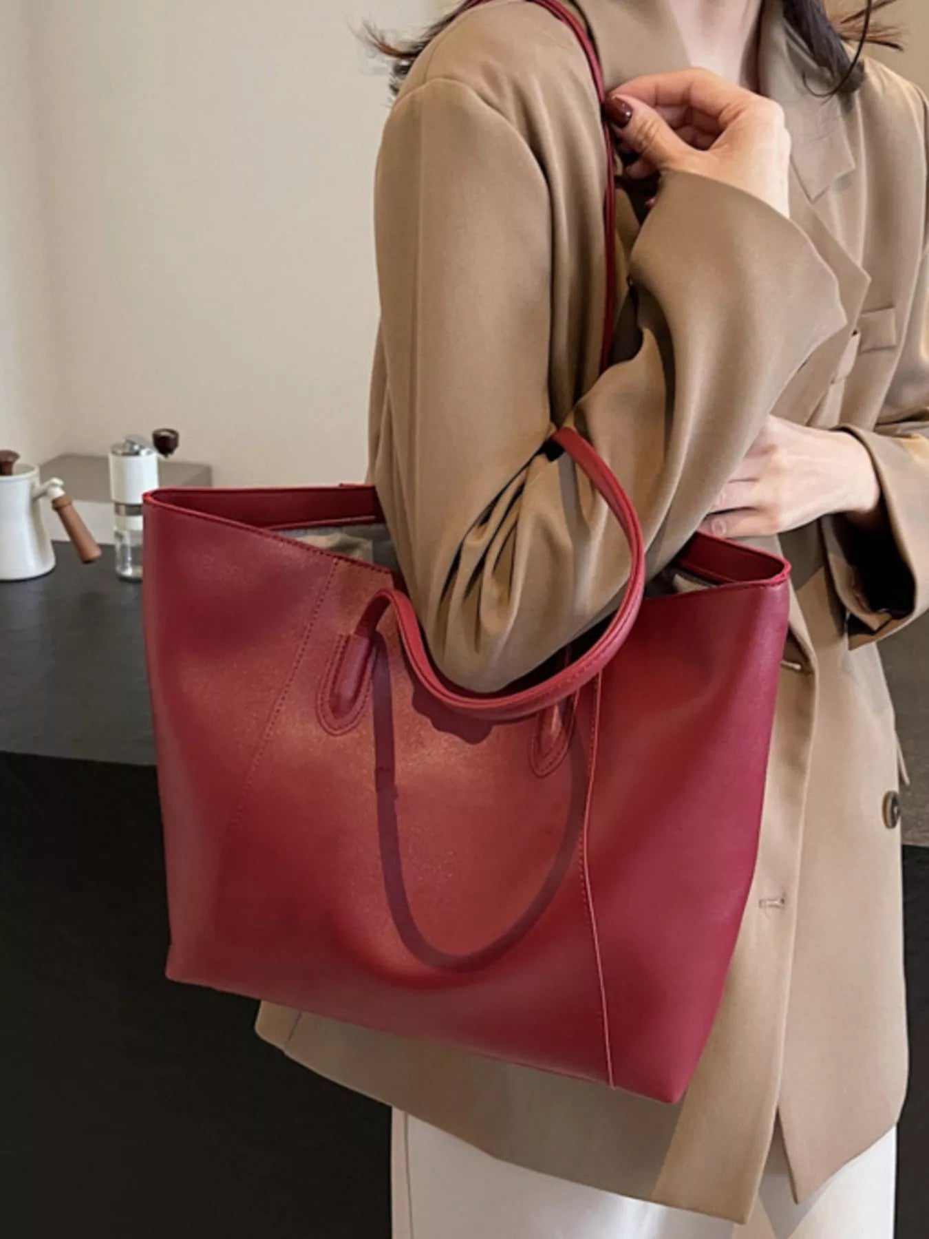 PU Leather Tote Bag