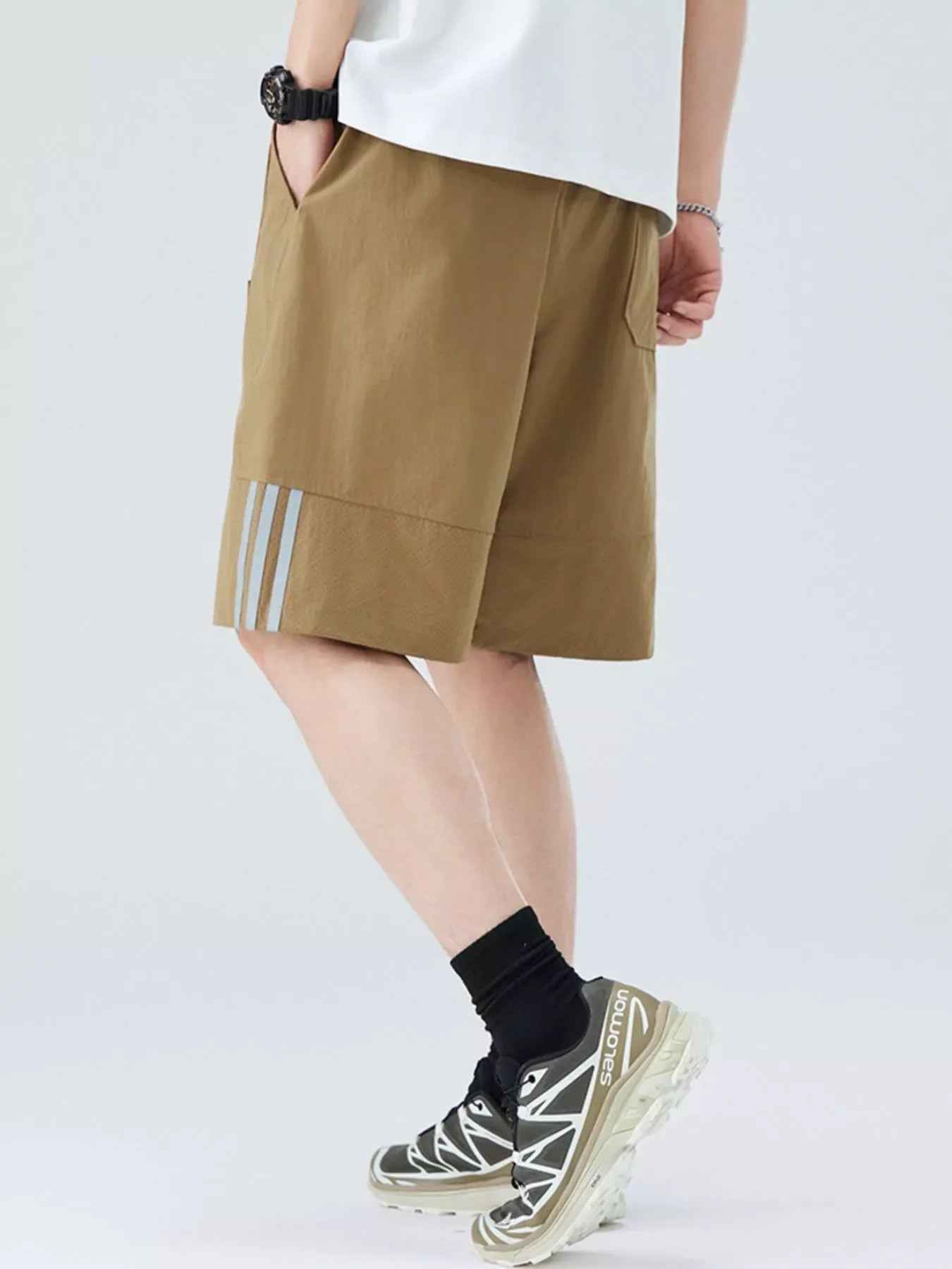 Men's Plus Size Casual Striped Shorts