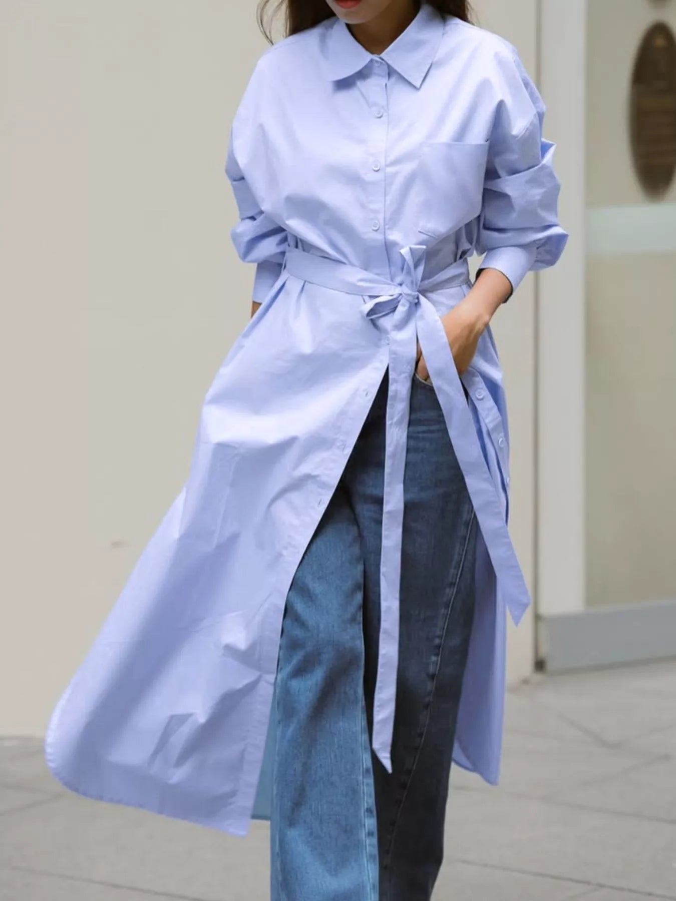 Longline Button-Down Shirt