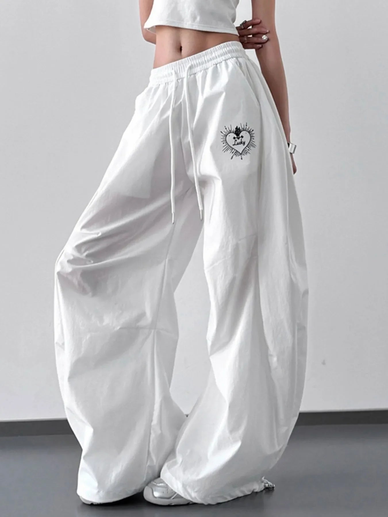 Wide Leg Drawstring Pants