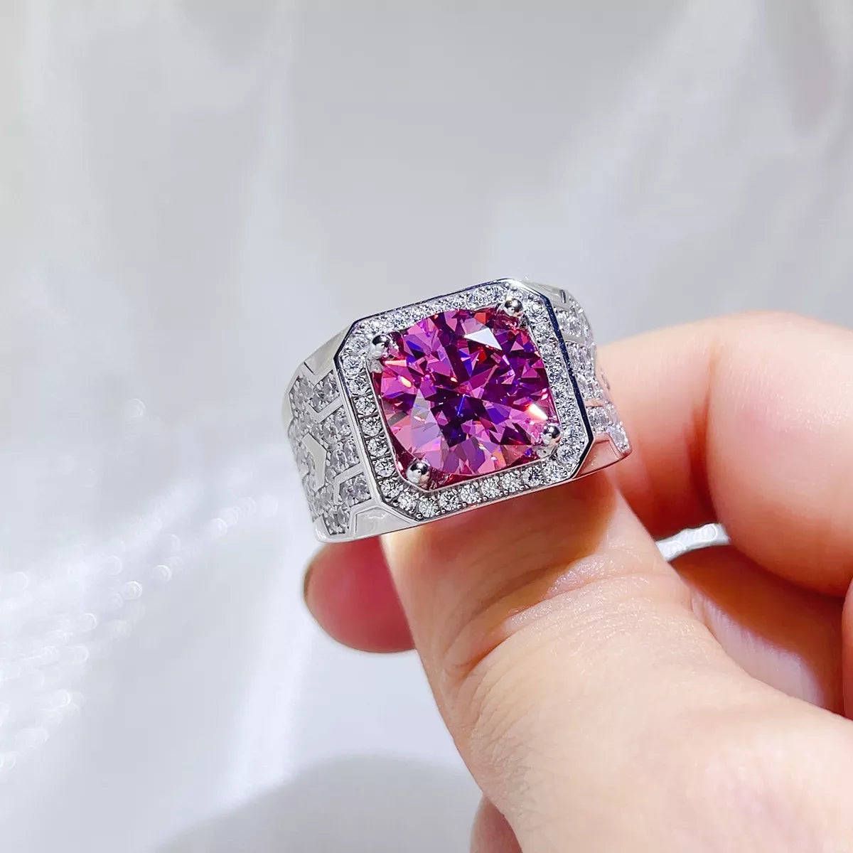 5 Carat 925 Sterling Silver Moissanite Ring