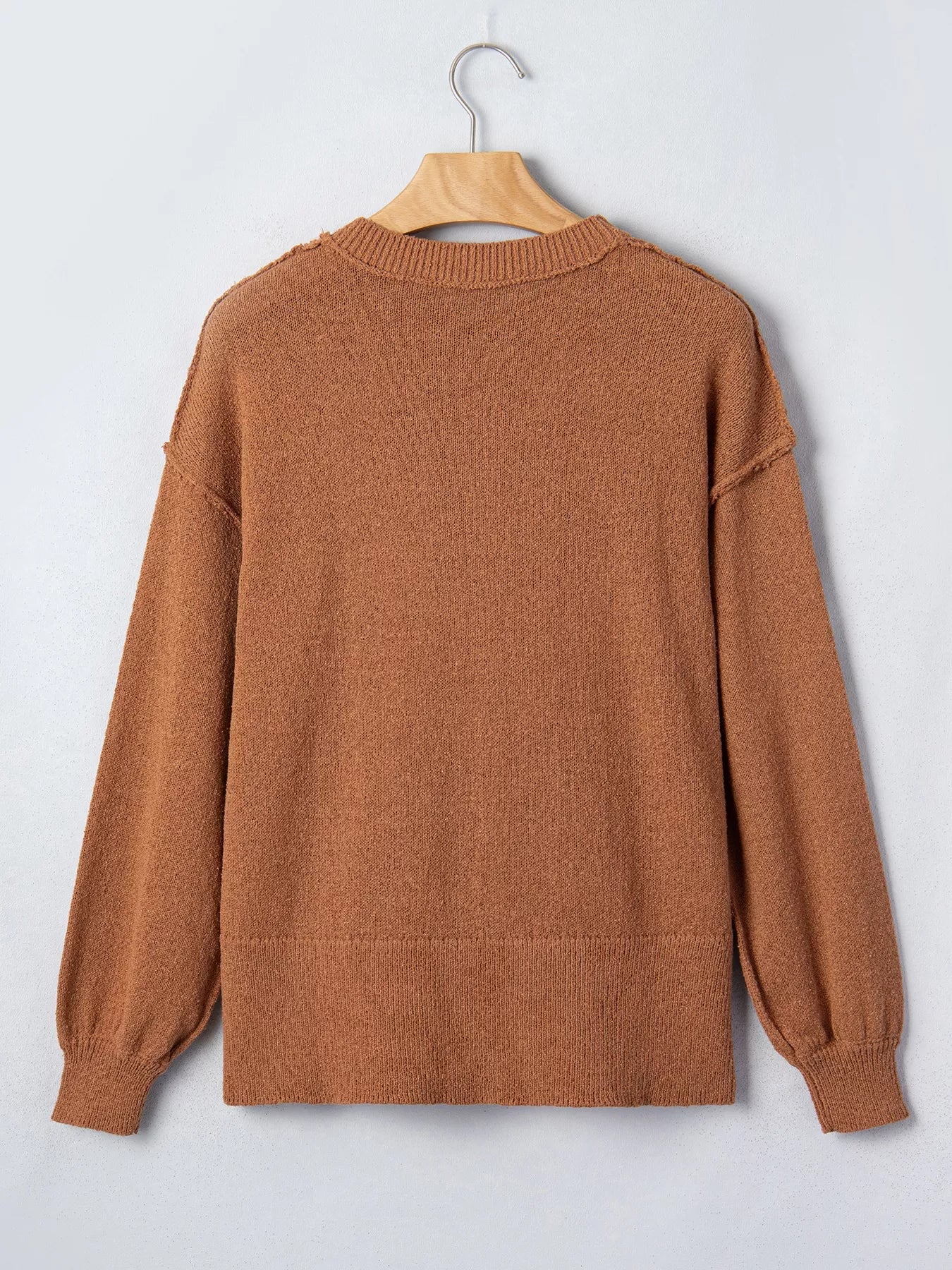Oversized Drop Shoulder Round Neck Christmas Sweater