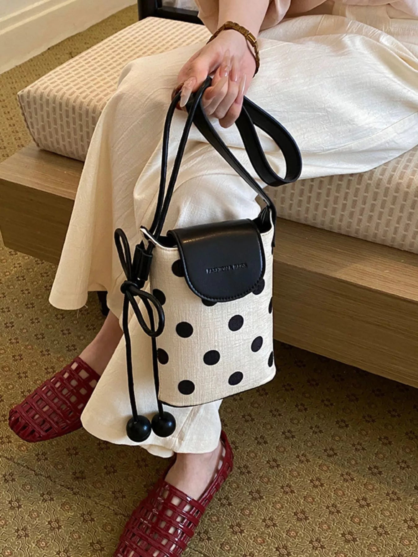 Polka Dot Crossbody Bag