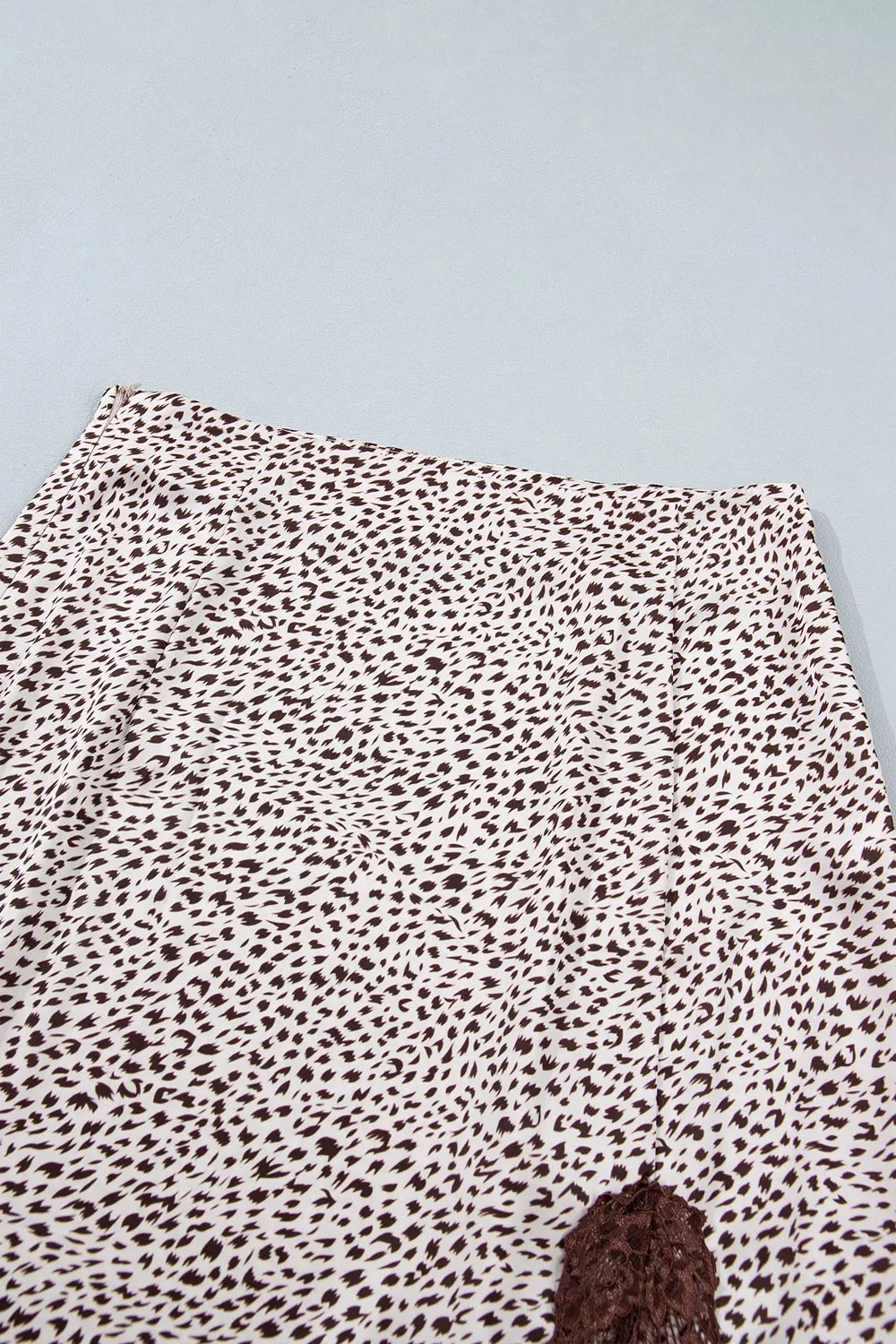 Slit Animal Print Skirt