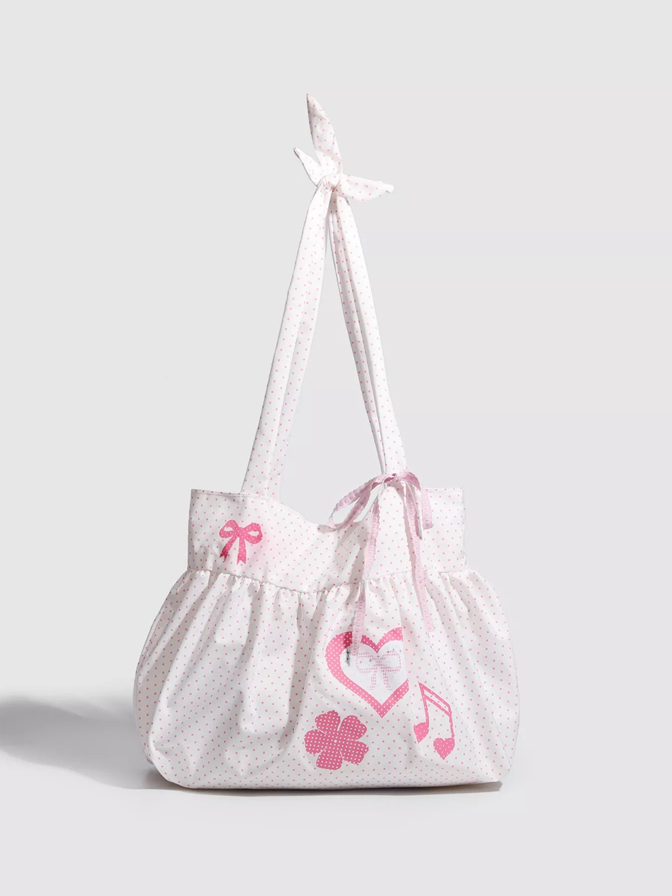 Polka Dot Heart Shoulder Bag