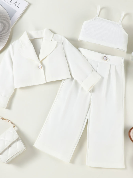 Children's Cami & One Button Blazer & Pants Set