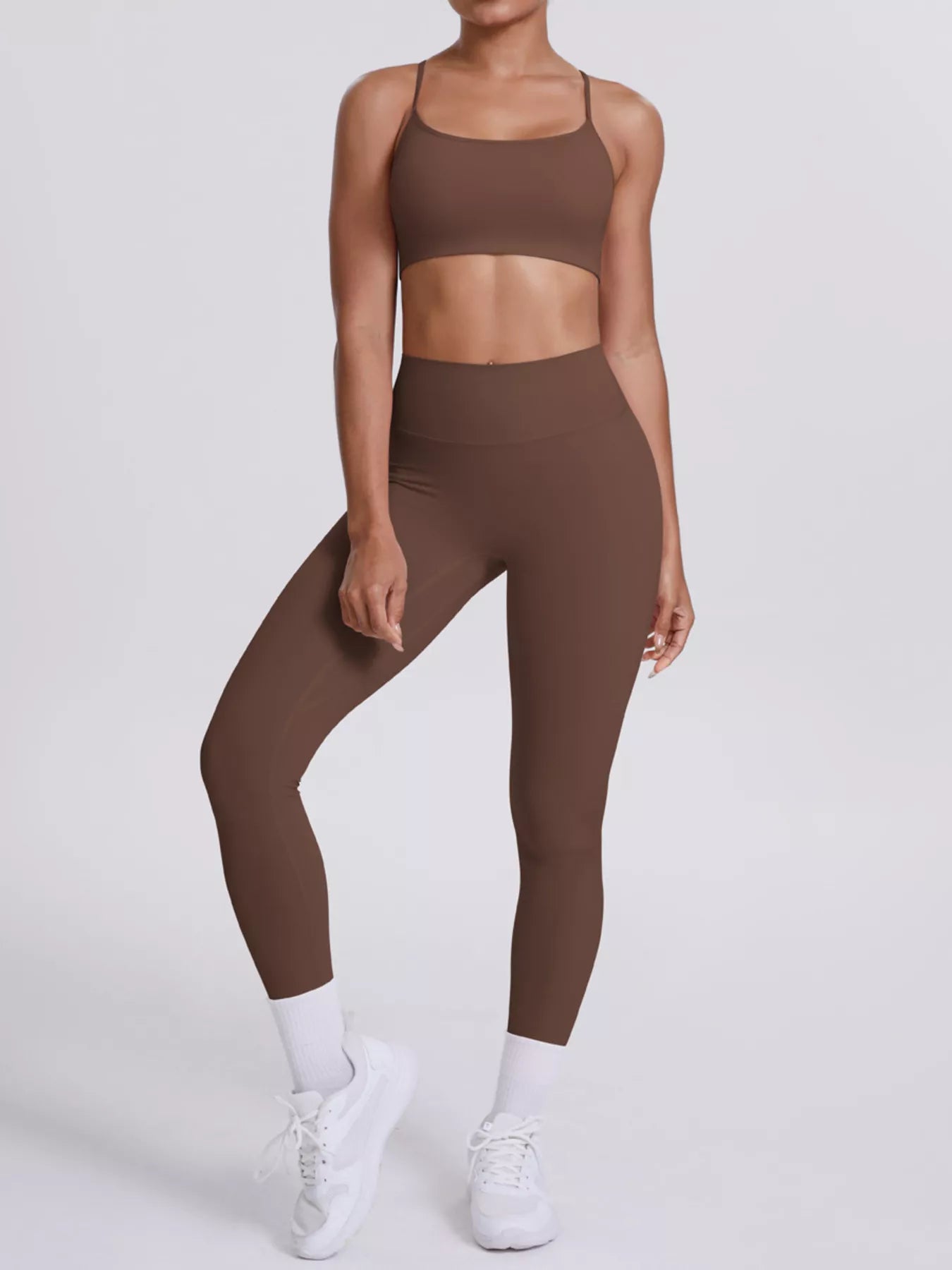 Criss-Cross Back Cami and Leggings Active Set