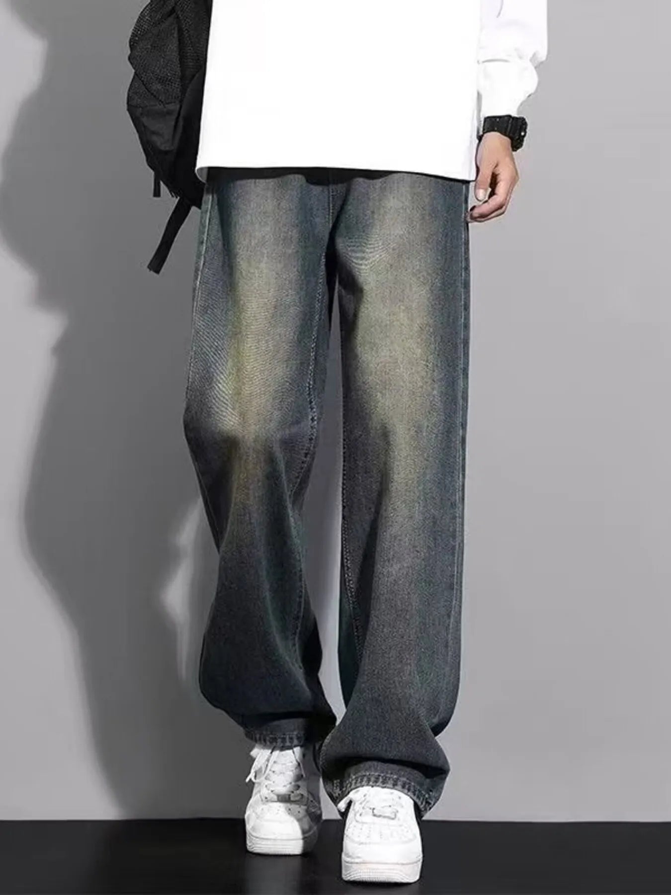Men's Full Size Wide Leg Jeans Plus Size