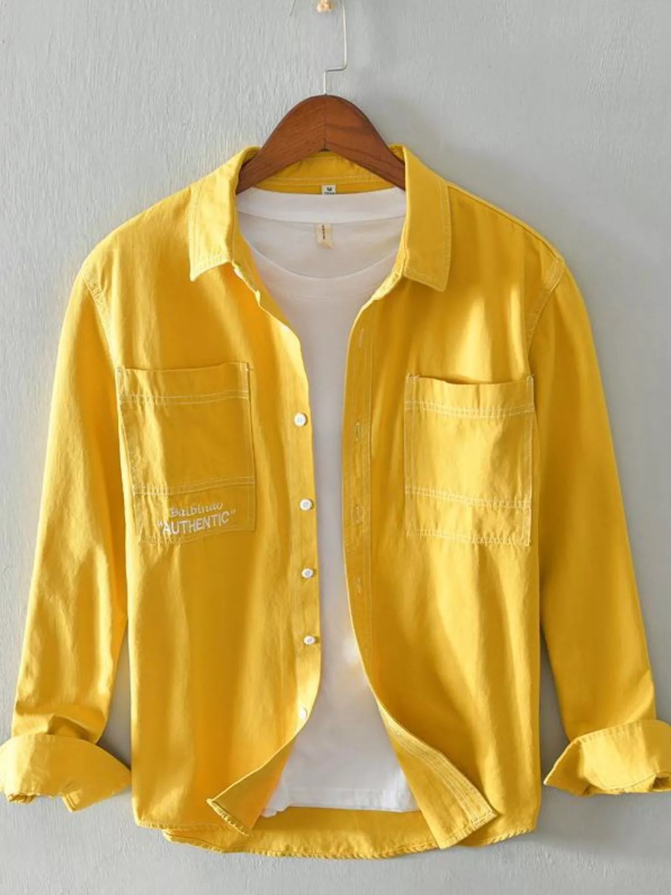 Men's Plus Size Button Up Long Sleeve Shirt
