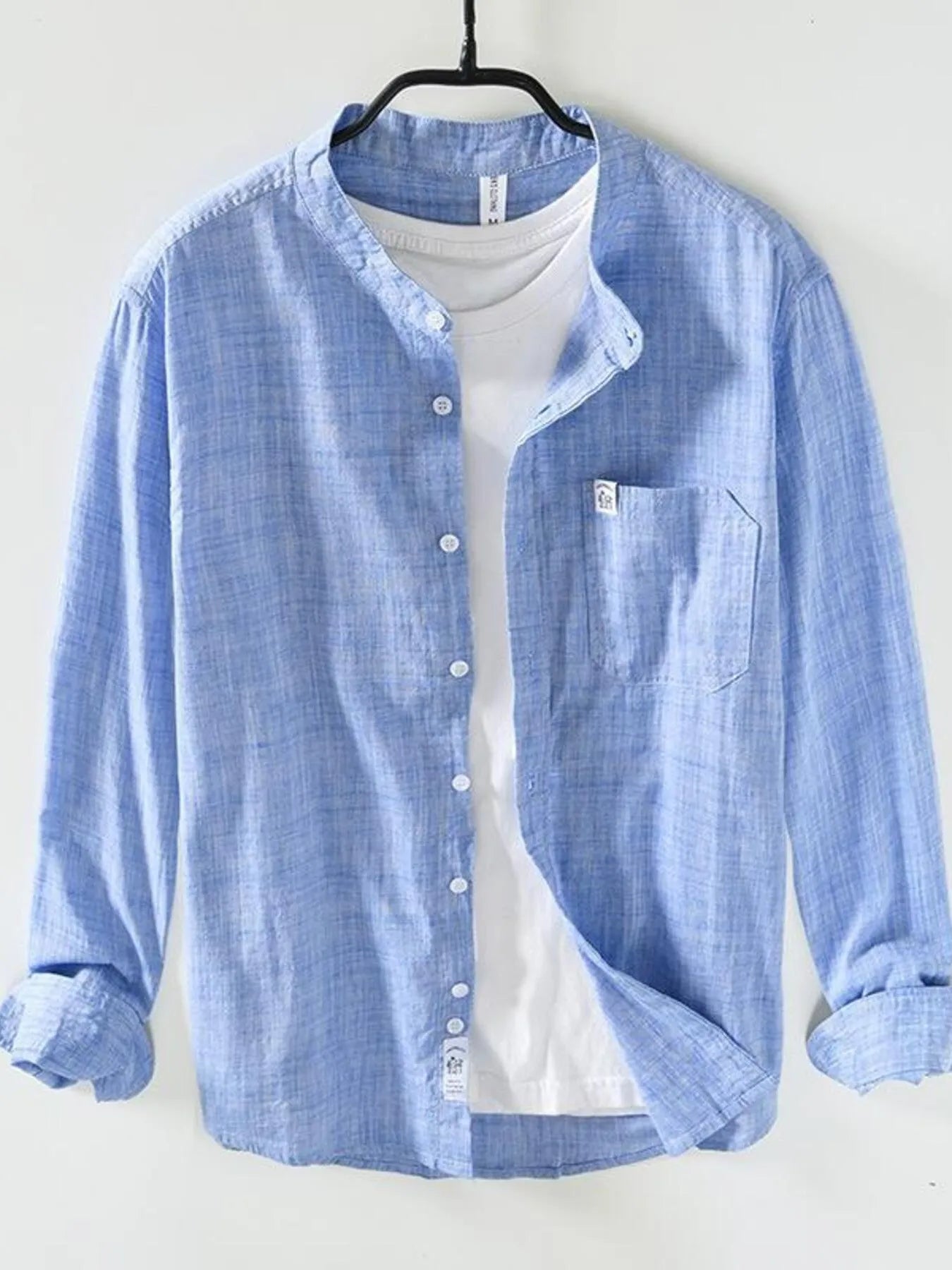 Men's Plus Size Button Up Long Sleeve Shirt