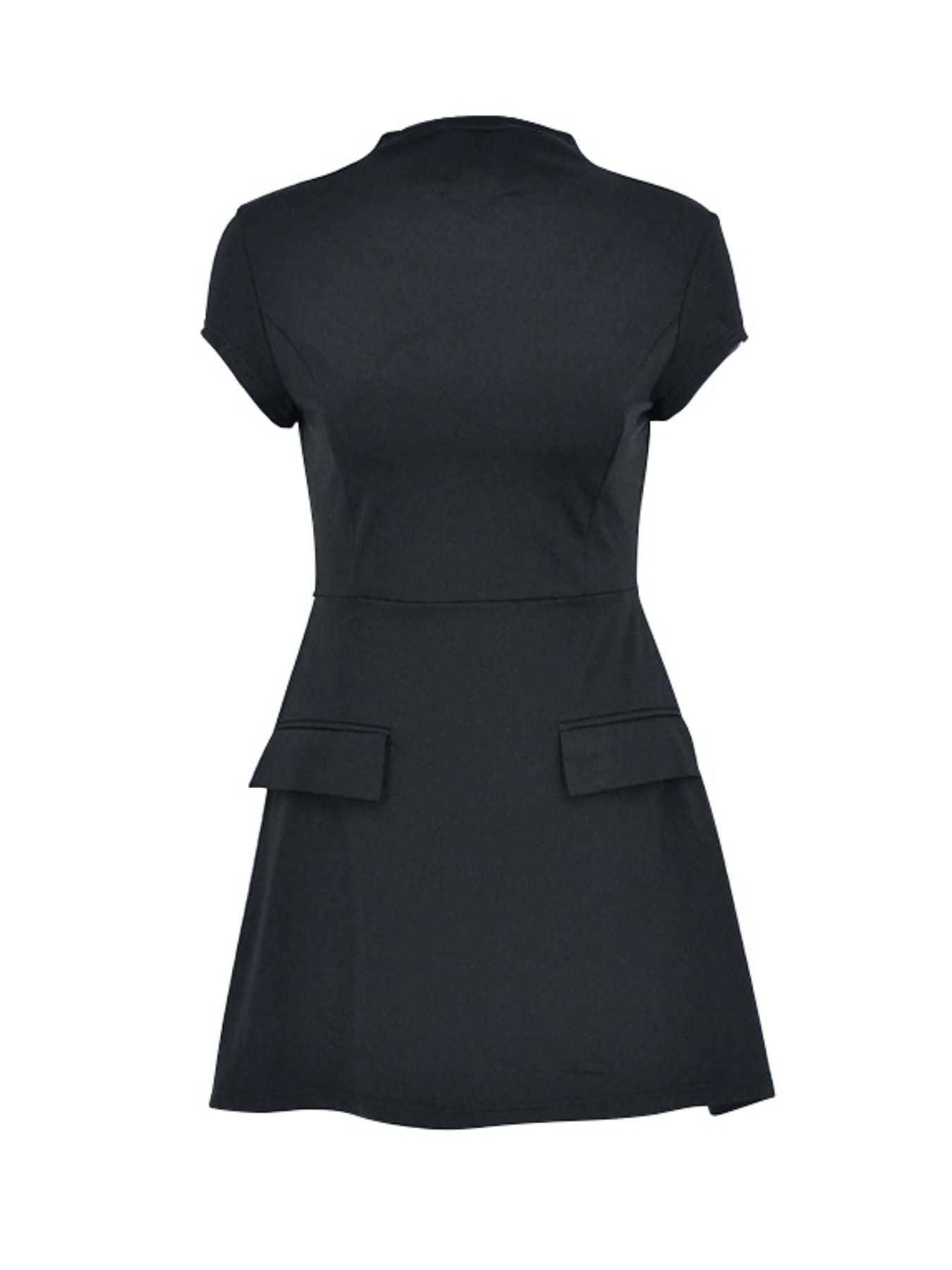 Mock Neck A-Line Mini Dress