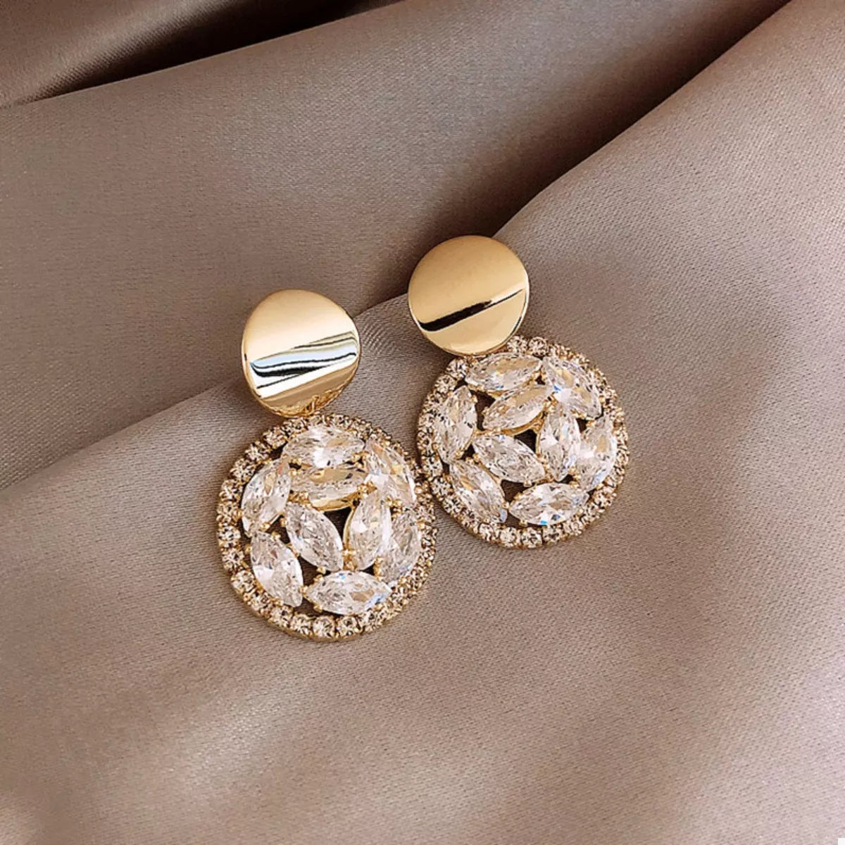 18K Gold-Plated Dangle Earrings