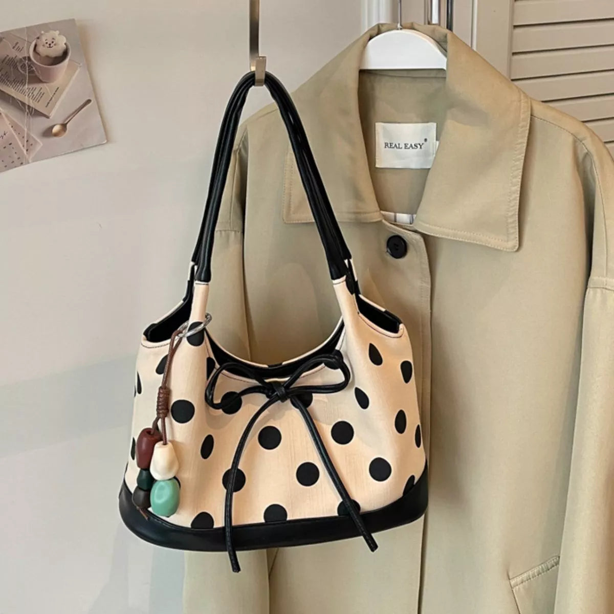 Polka Dot Shoulder Bag