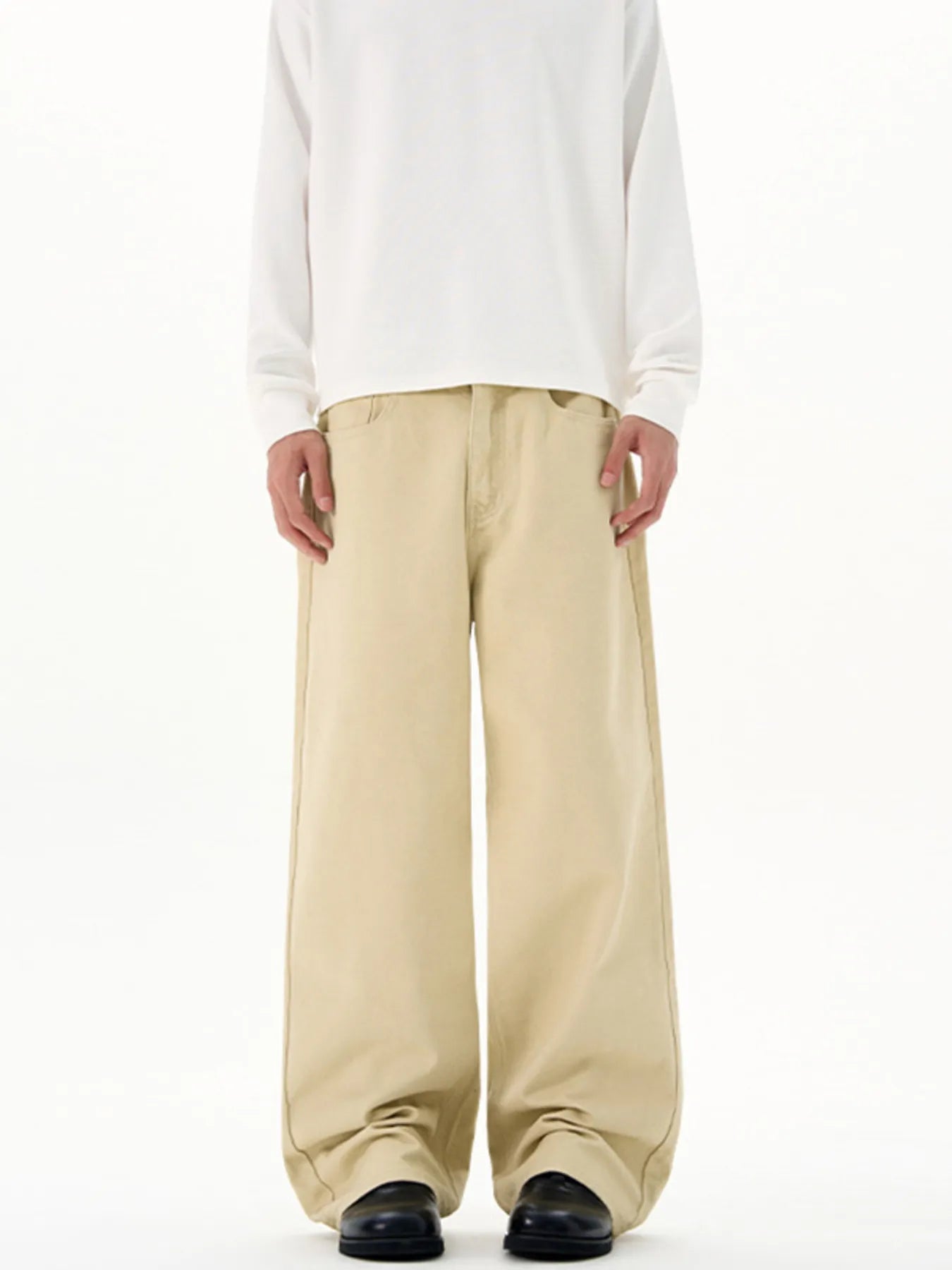 Men's Full Size Wide-Leg Pants Plus Size