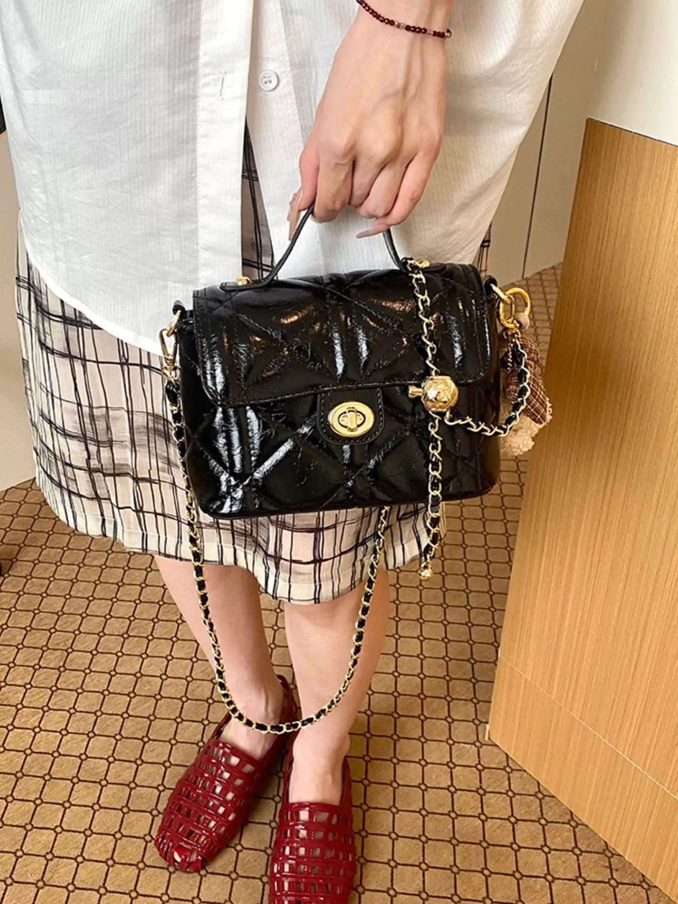 Quilted Leather Crossbody Bag