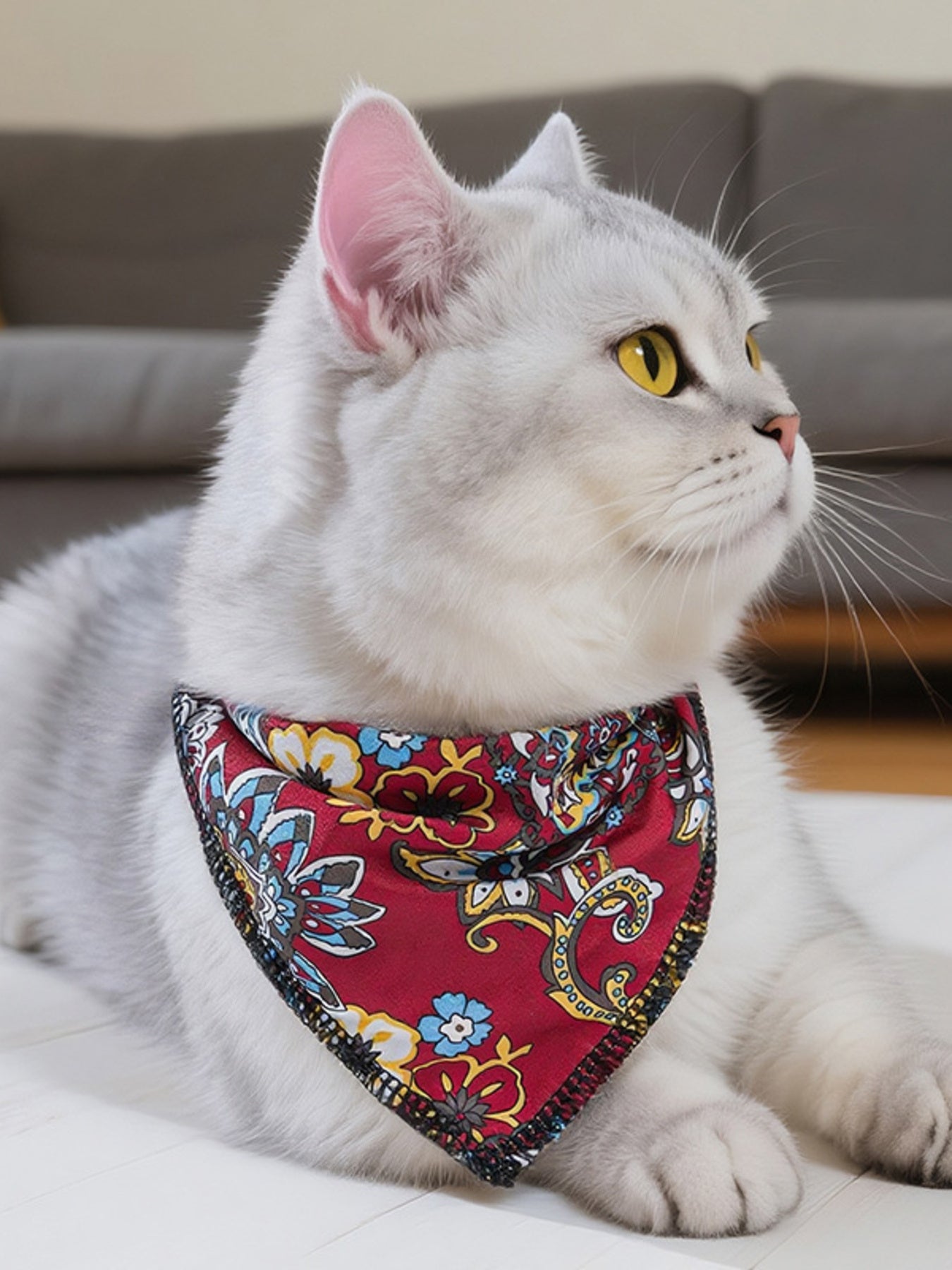 Paisley Print Pet Scarf & Hat