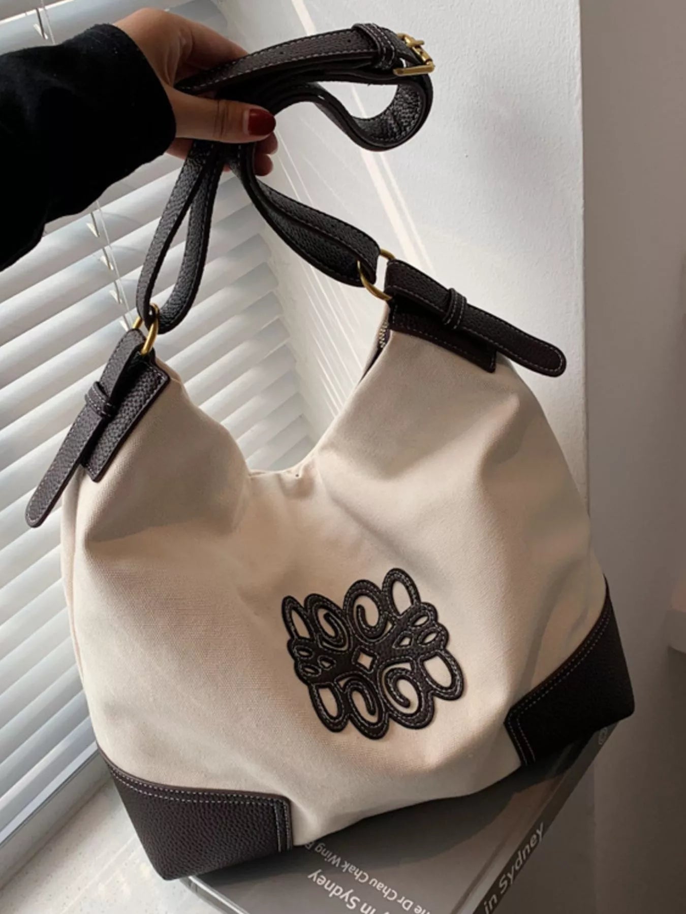 Embroidered Canvas Tote Bag