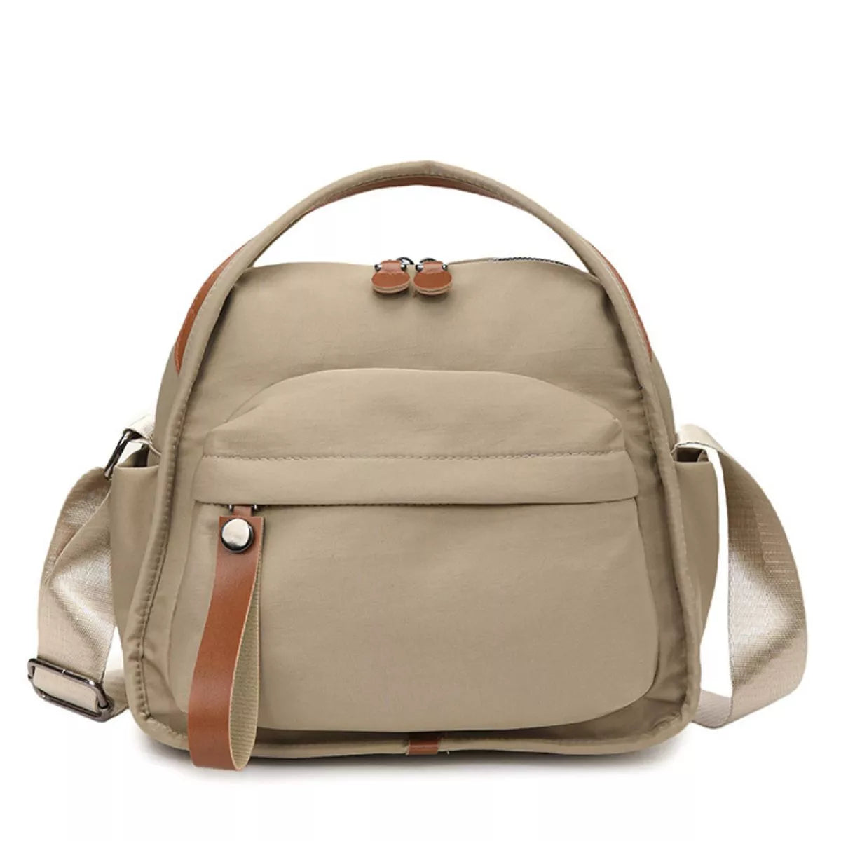 Multi-Pocket Lightweight Nylon Crossbody Bag