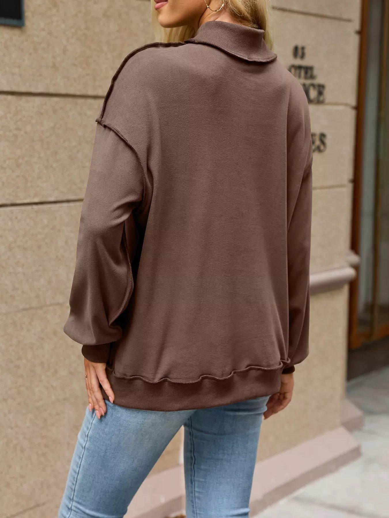 Loose Fit Crew Neck Sweatshirt
