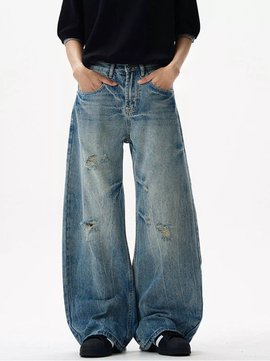 Men's Distressed Loose Fit Jeans