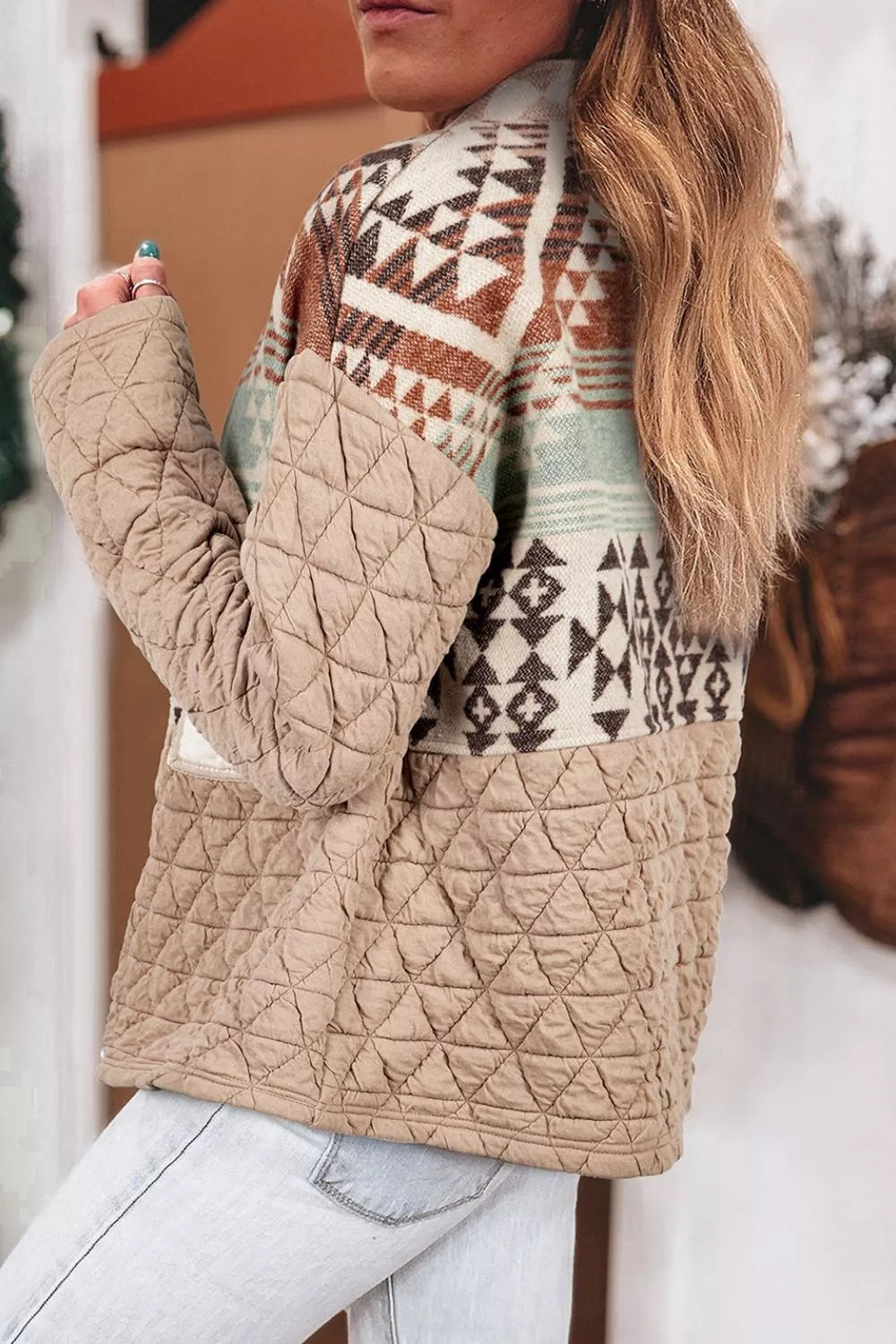 Aztec Quilted Patchwork Western Jacket