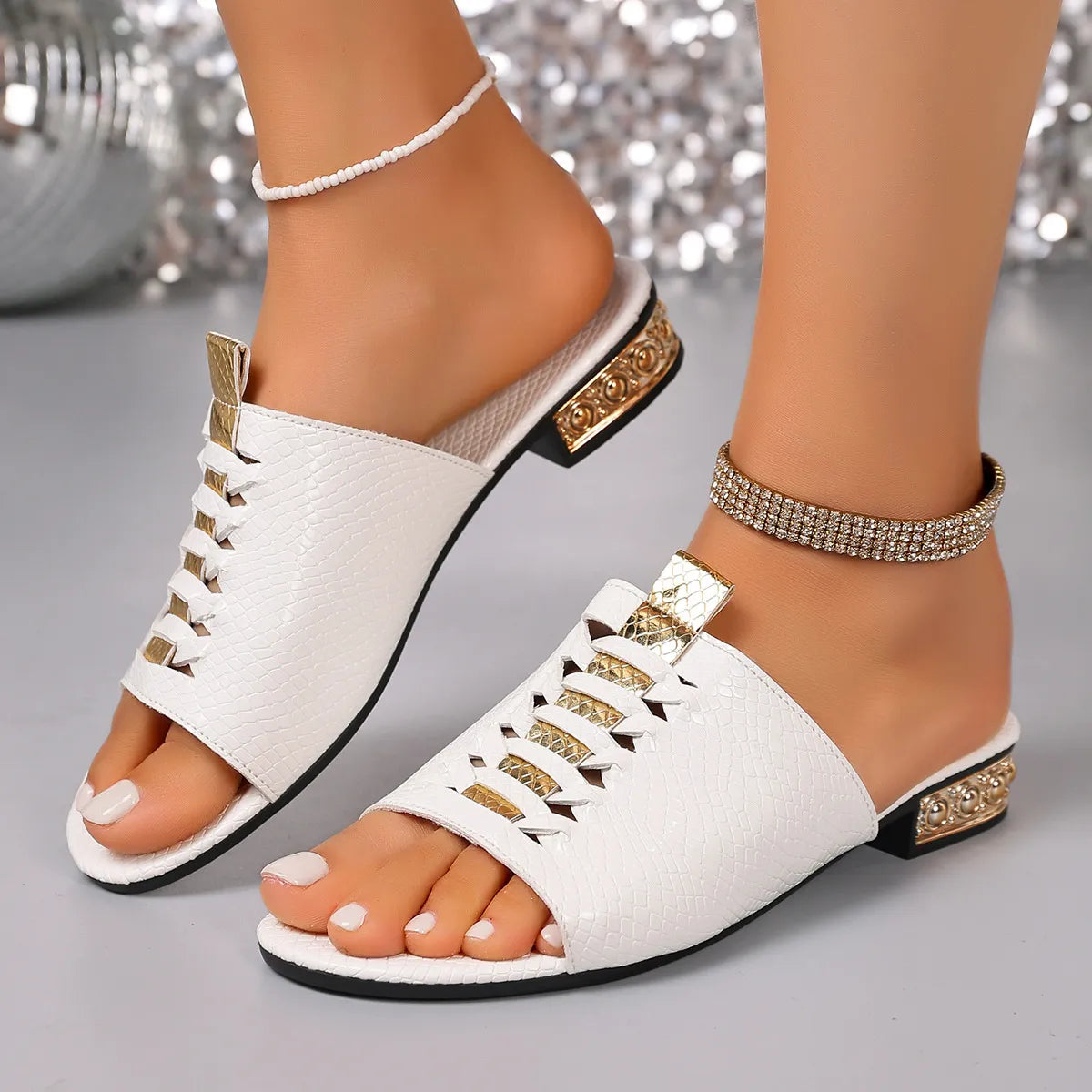 Open Toe Block Heels Sandals