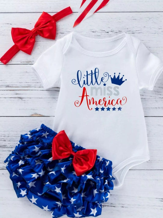 Children's Little Miss America Patriotic Outfit Set