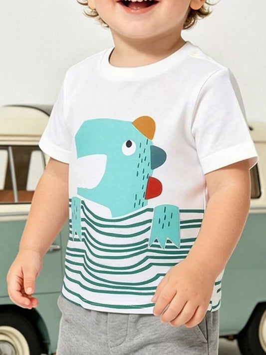 Children's Cartoon Graphic Short Sleeve T-Shirt