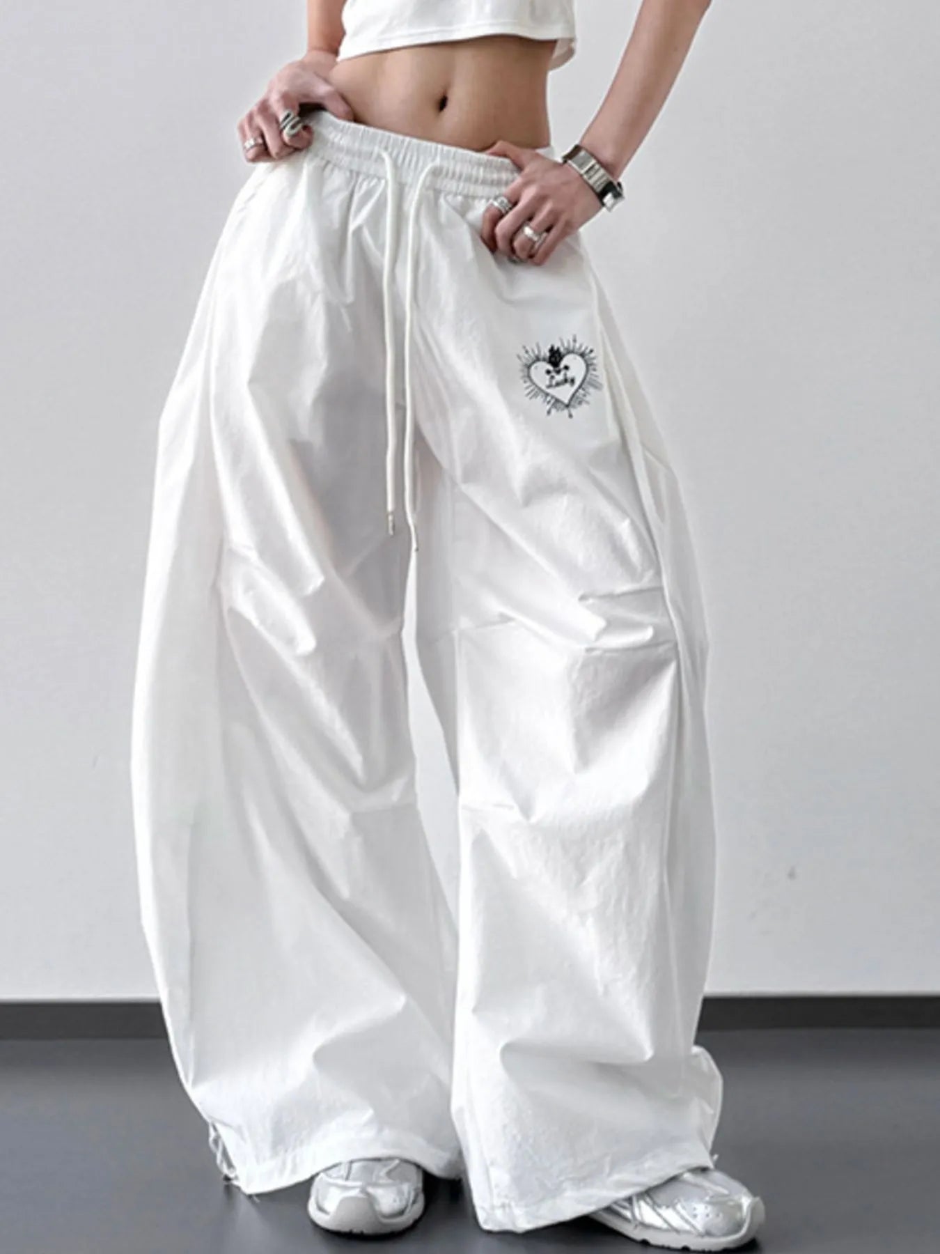 Wide Leg Drawstring Pants