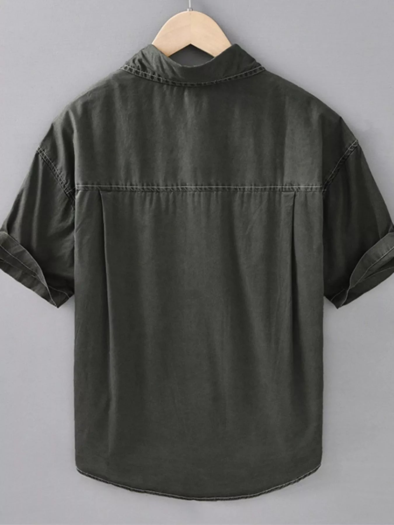 Men's Plus Size Button Up Short Sleeve Shirt