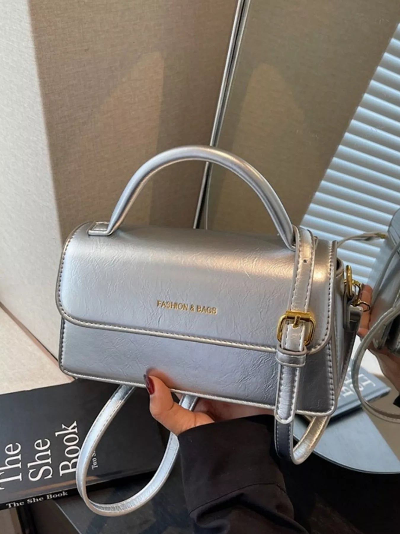 Top Handle Flap Crossbody Bag