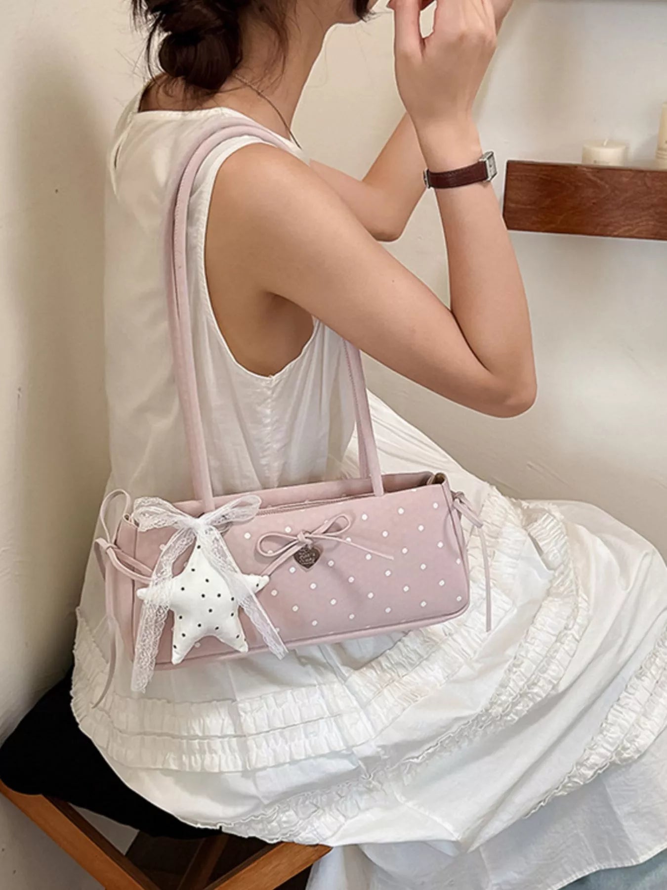 Polka Dot Shoulder Bag