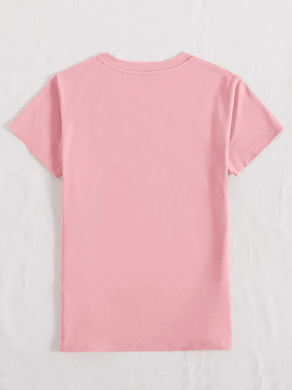 Graphic Heart Round Neck Short Sleeve T-Shirt