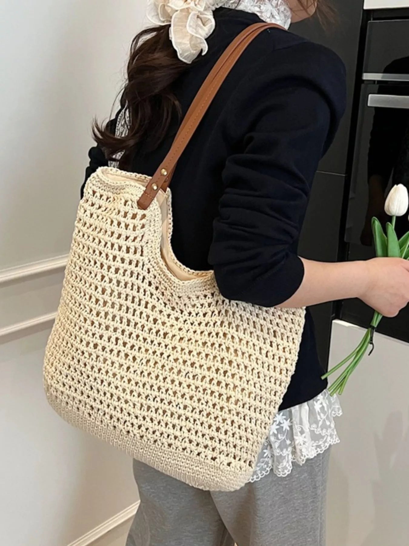 Crochet Knit Shoulder Bag