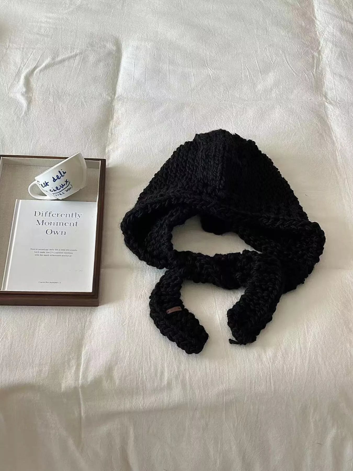 Knitted Earflap Beanie Hat