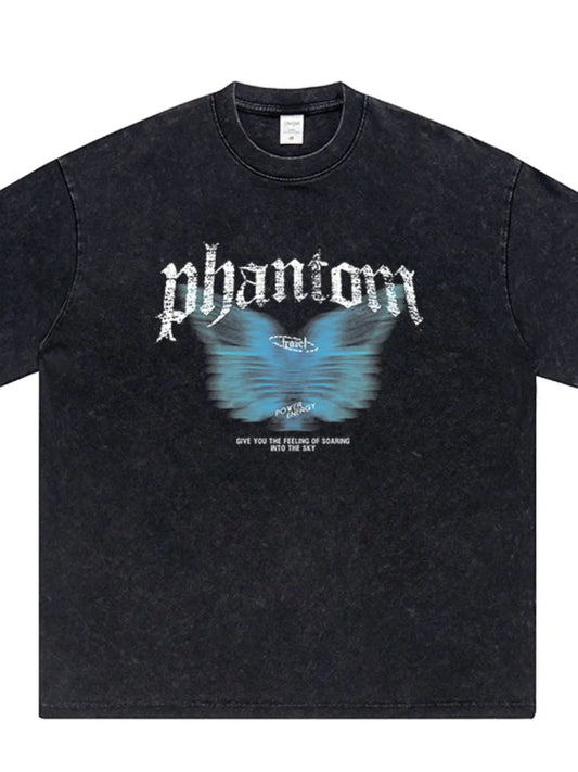 Men's Letter Round Neck Short Sleeve T-Shirt