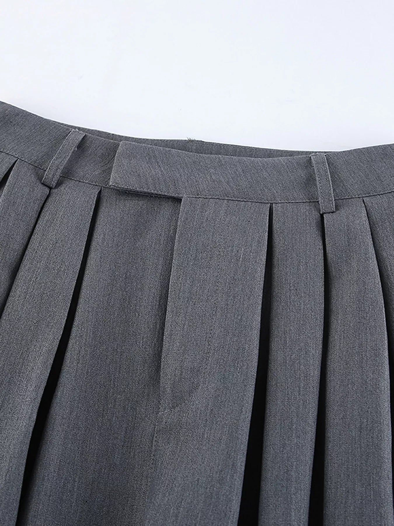 High-Waisted Wide-Leg Pleated Pants