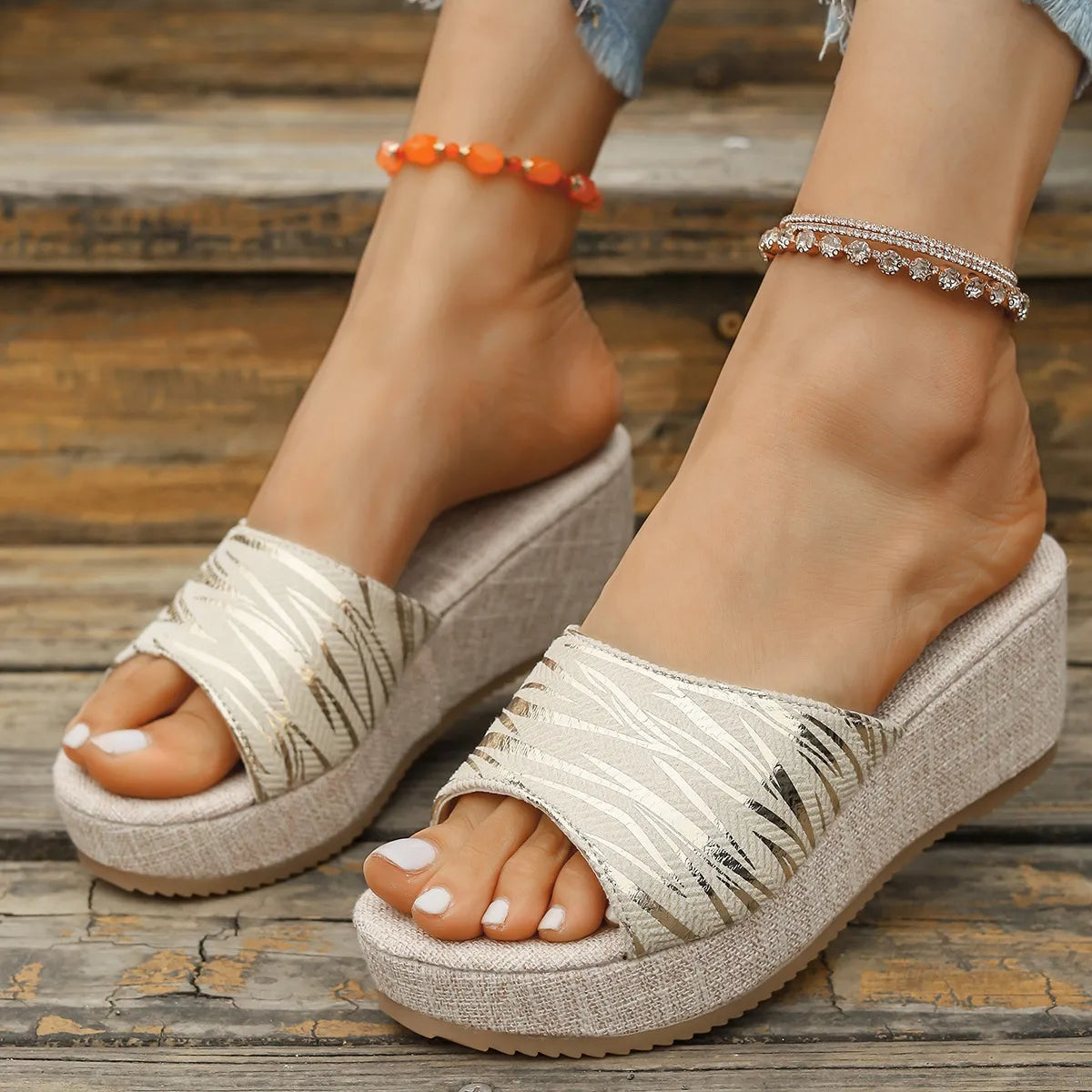 Open Toe Wedge Sandals