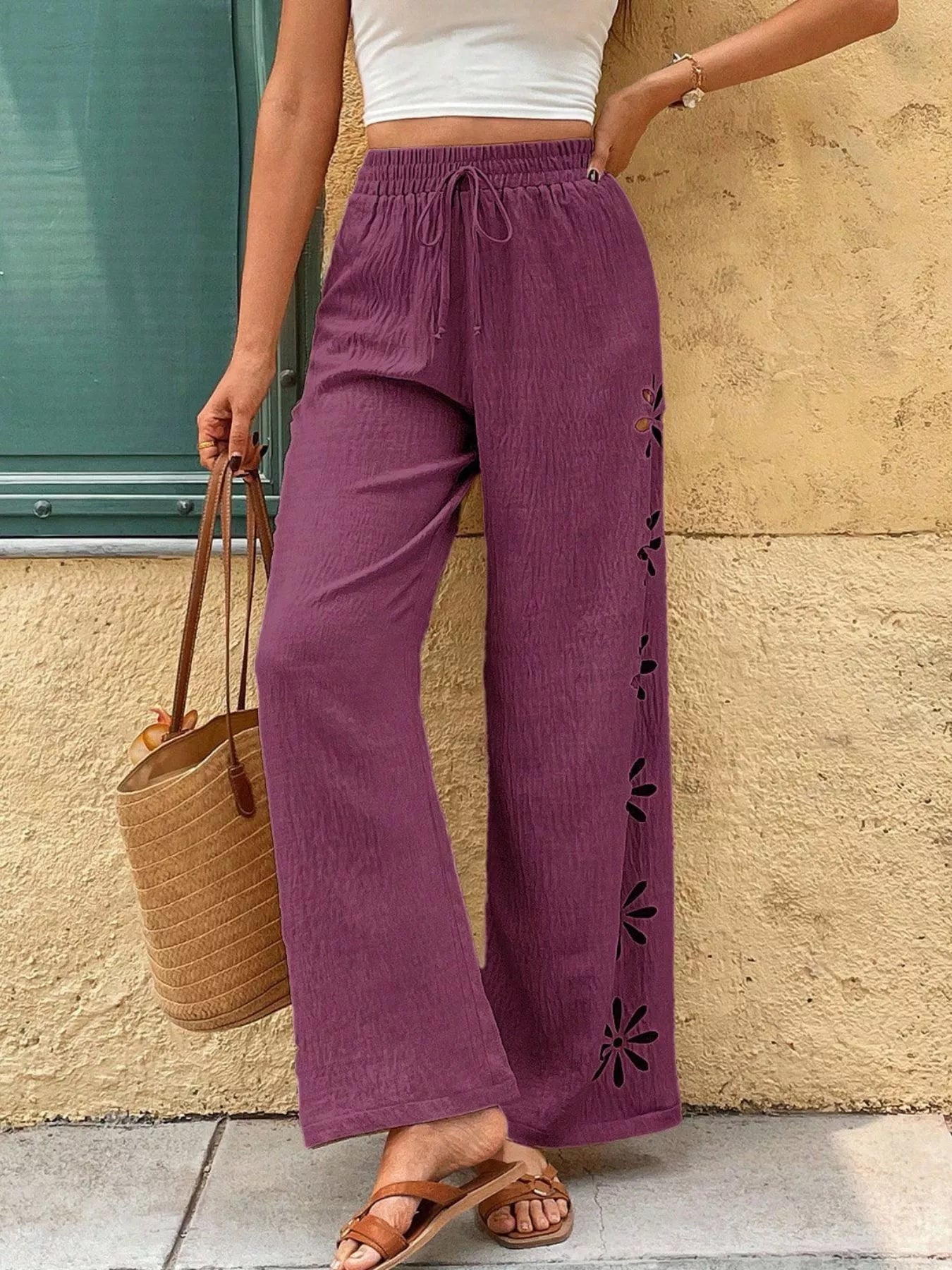 Casual Wide-Leg Pants