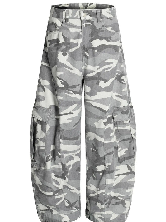 Men's Camo Cargo Wide Leg Jeans