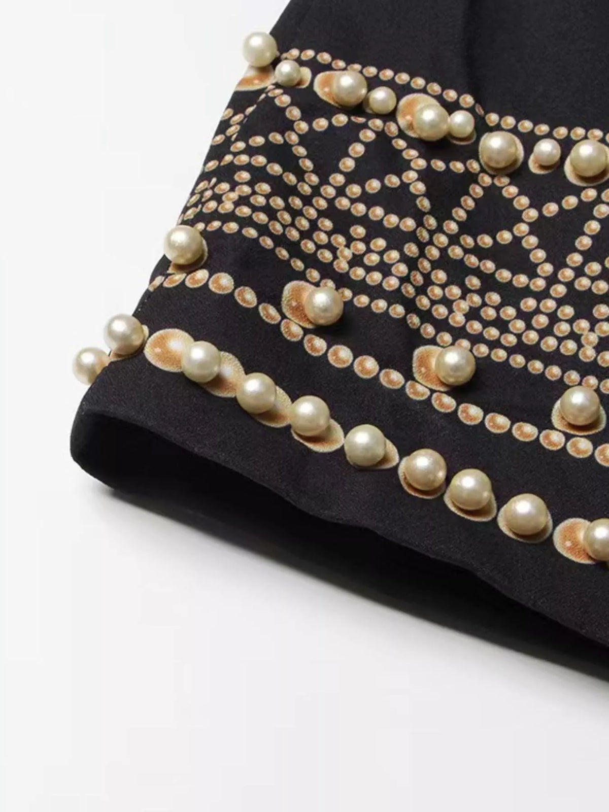 Full Size Embellished Pearl One-Button Blazer Plus Size