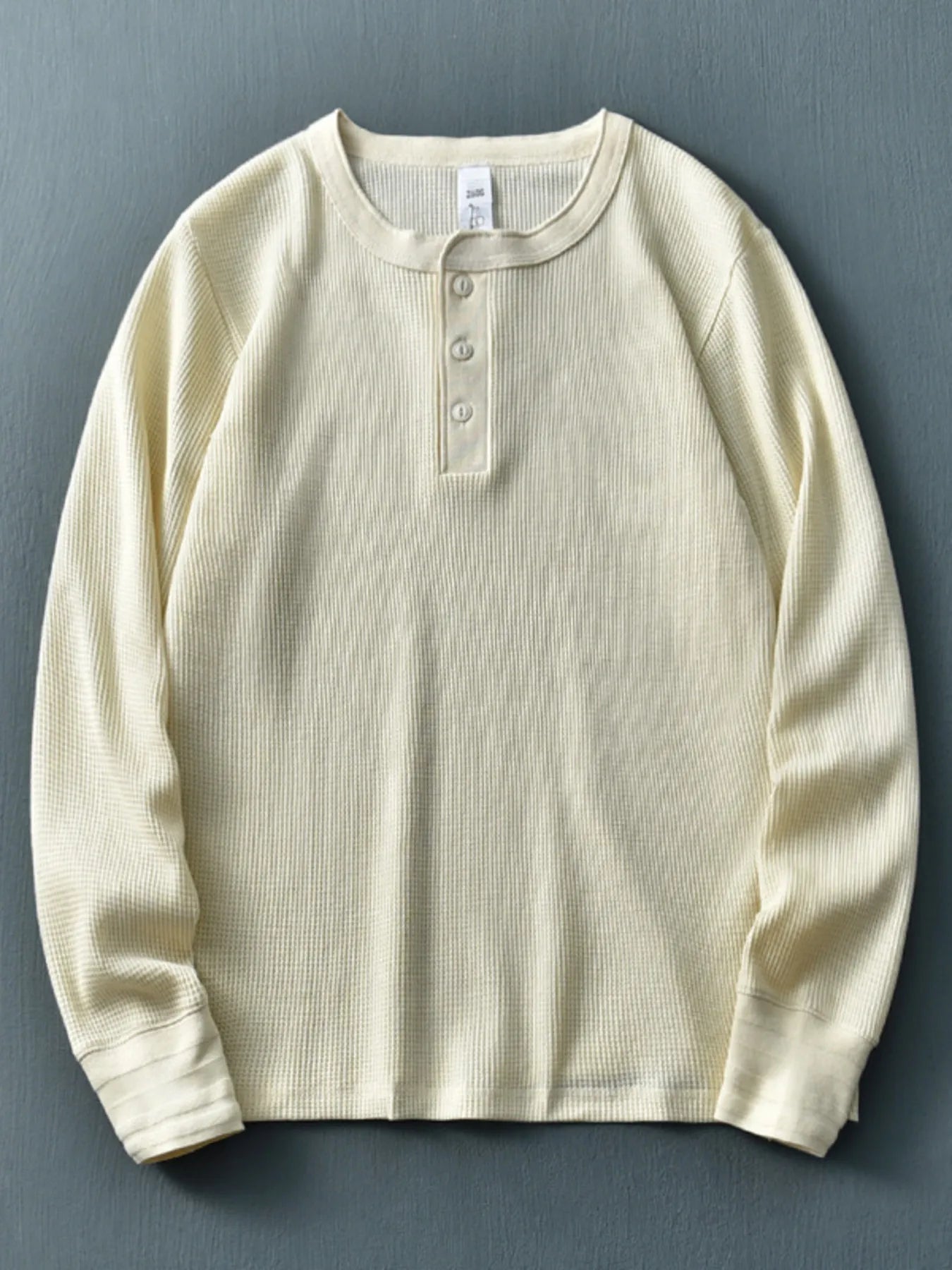Men's Plus Size Button Detail Long Sleeve T-Shirt