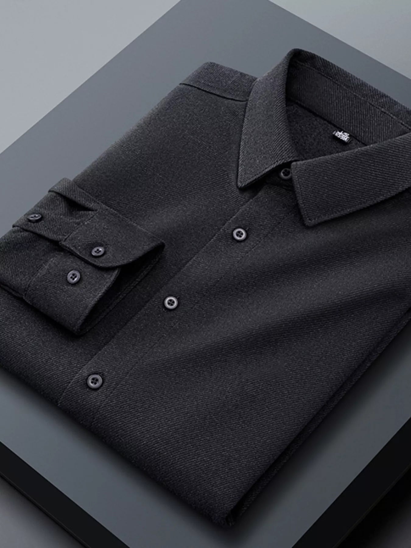 Men's Plus Size Casual Long Sleeve Button-Down Shirt